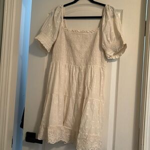 cream american eagle dress, size large